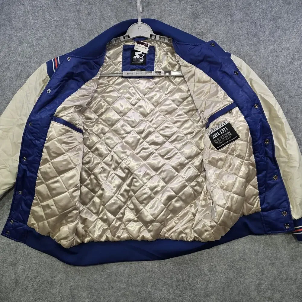VTG New York Mets Jacket Mens Medium Blue‎ MLB Baseball Satin Varsity Starter
